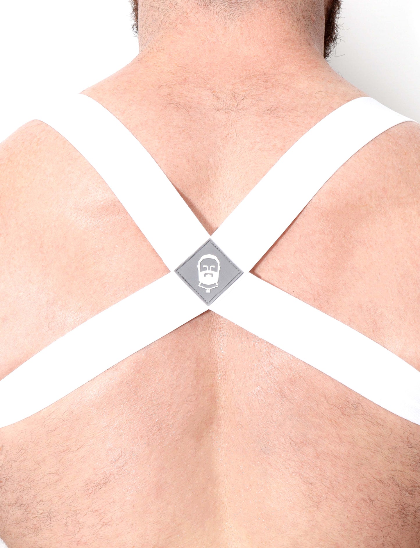 Treble Elastic Chest Harness - White
