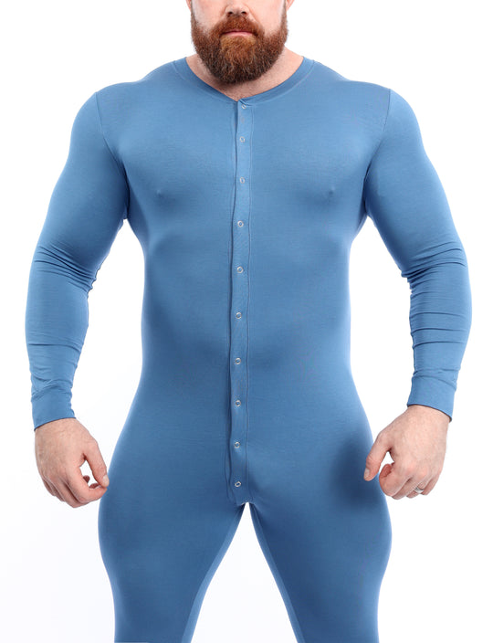 Easy Access Onesie - Blue