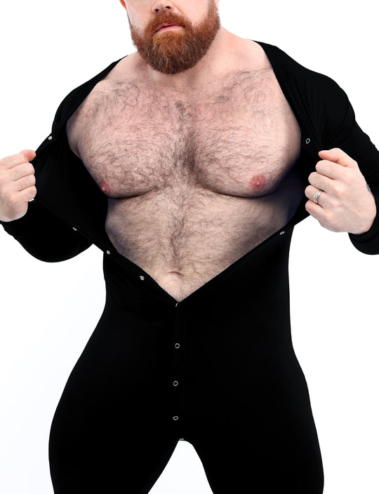 Easy Access Onesie - Black