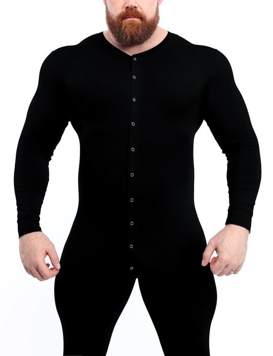 Easy Access Onesie - Black