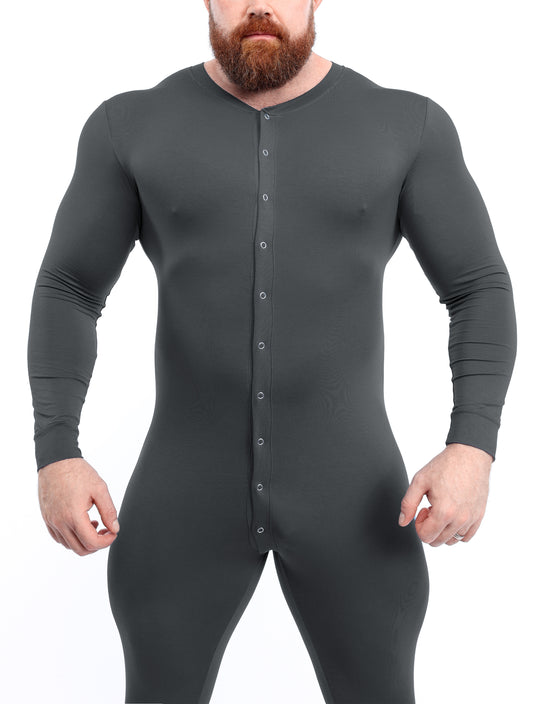 Easy Access Onesie - Grey