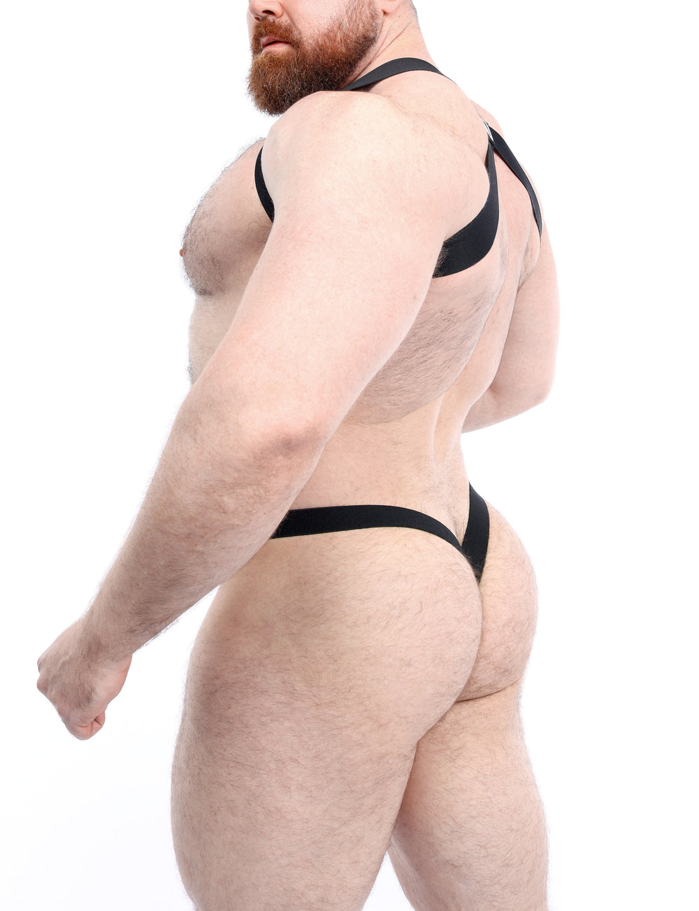 Exposed Mesh Thong Suit