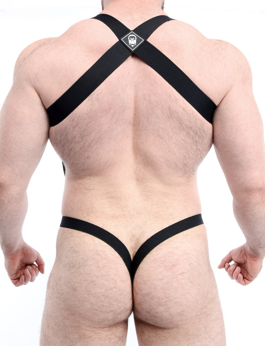 Exposed Mesh Thong Suit