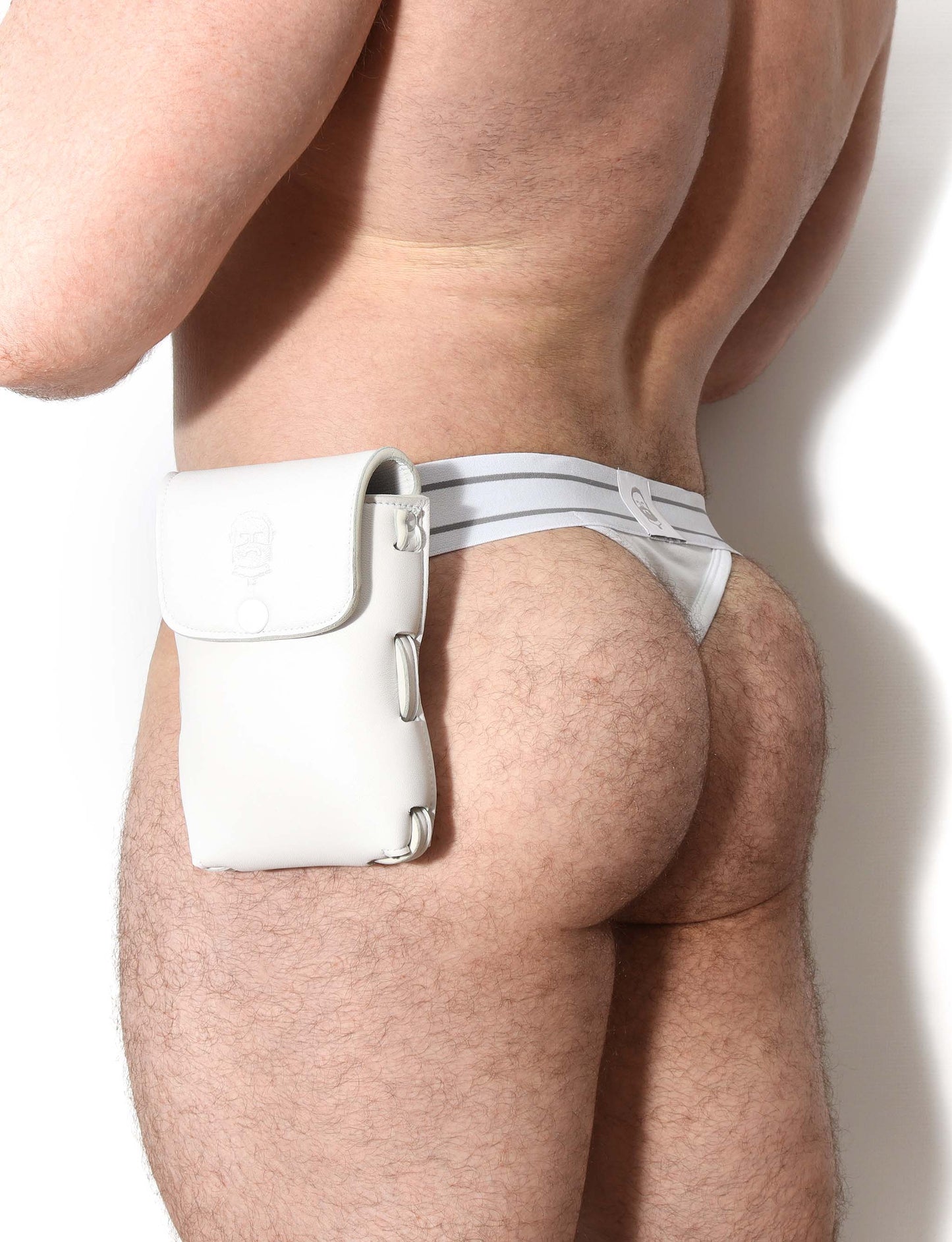 Clip-on Leather Pouch - White